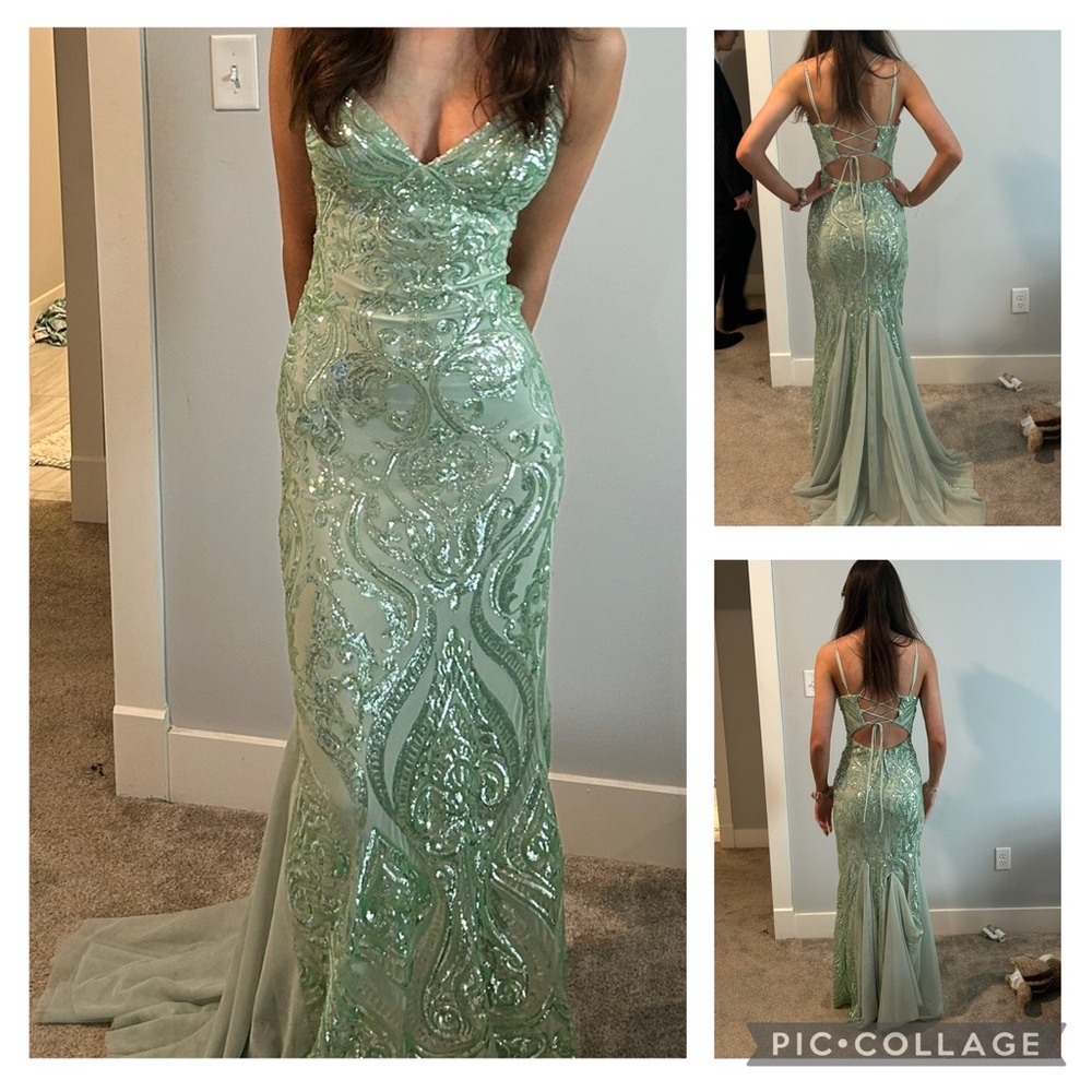 Elegant Green Evening Gown